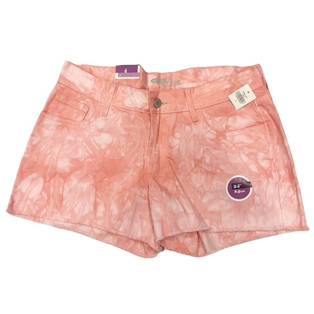 NEW Old Navy The Diva Pink Denim Tie Dyed‎ Shorts Sz 4